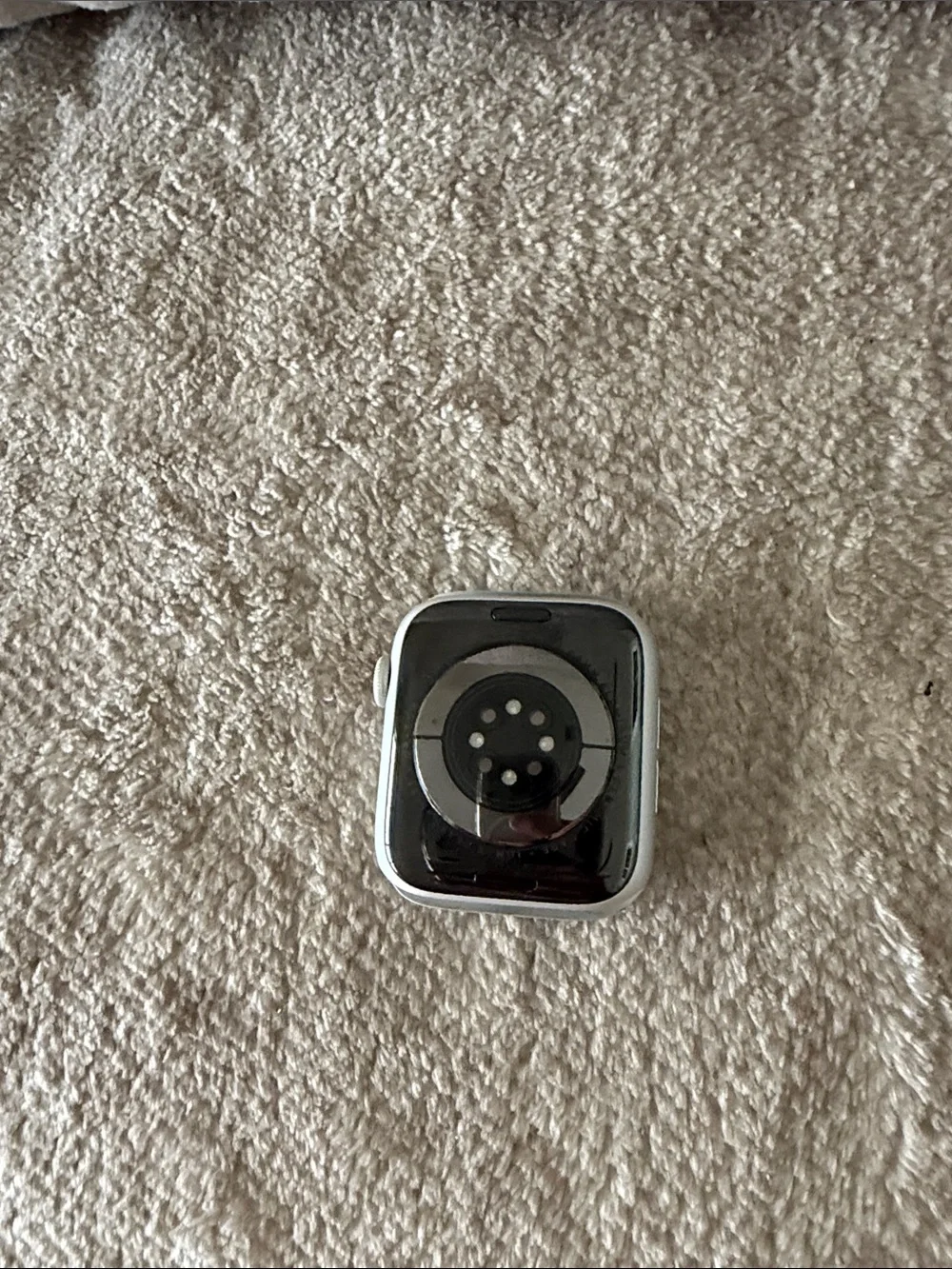 Apple Watch Silver Case with Black Sport Band